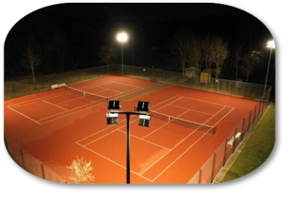Tennisplatz Tennisflutlicht
