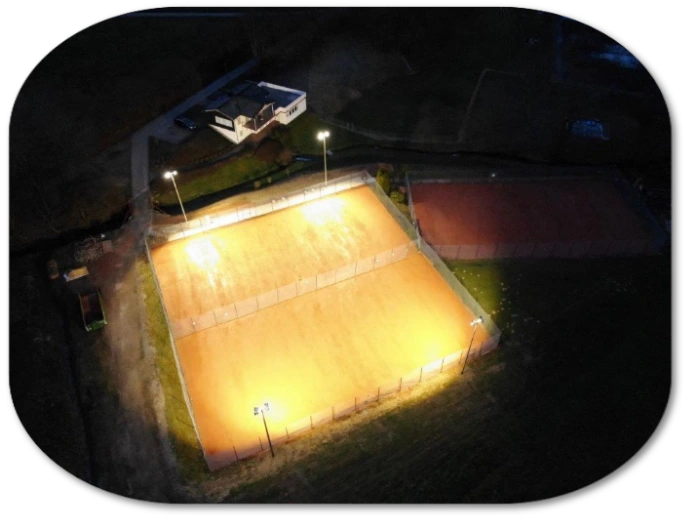 Fltulicht Tennisplatz