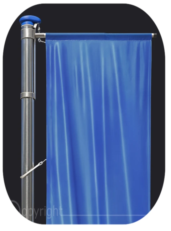 Edelstahl-Fahnenmast (Kopfansicht)