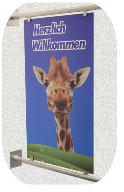 Wallbanner für die Schildanbringung