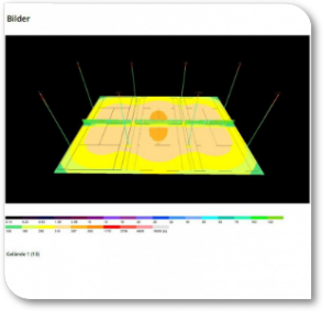 Flutlicht Tennisplatz 3-fach