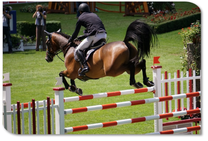 Springen unter Flutlicht