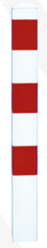 Absperrpfosten rot-weiß 100x100 mm