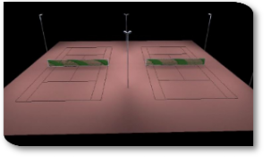 Flutlicht Tennisplatz 2-fach