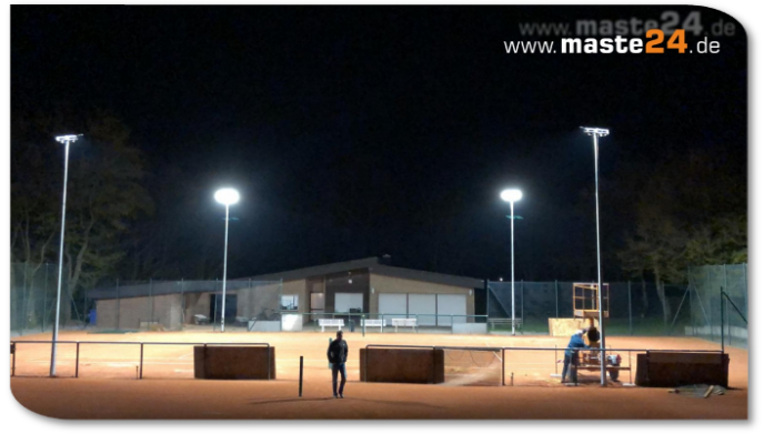 Springen unter Flutlicht